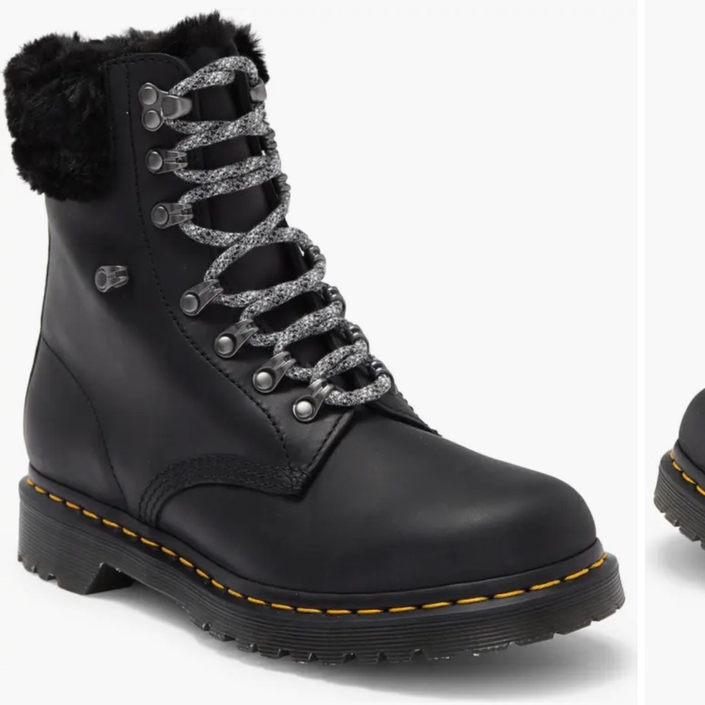 Gender Inclusive 1460 Serena Faux Fur Lined Lug Sole Boot